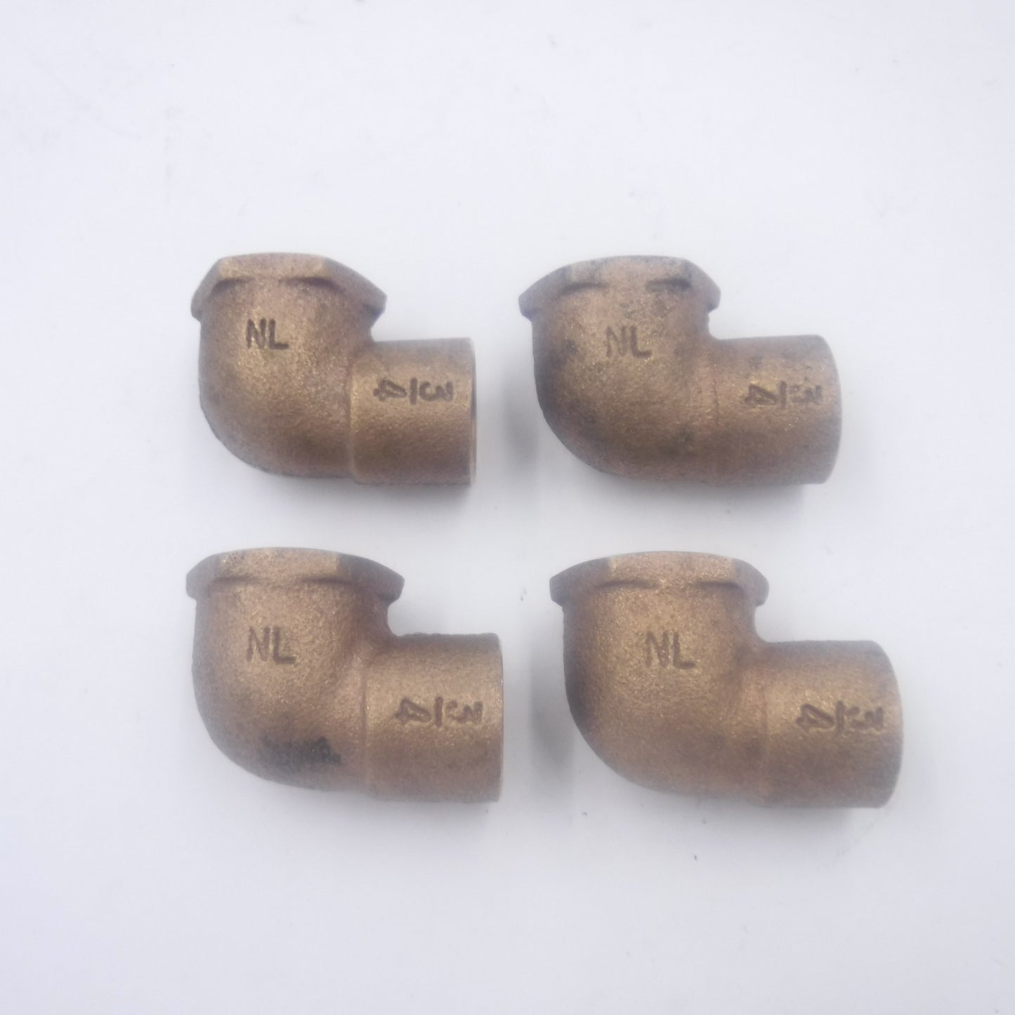 4 Pack Cello NL7-3-12 90° Female Elbows 3/4" Nominal C x FNPT Brass No Lead