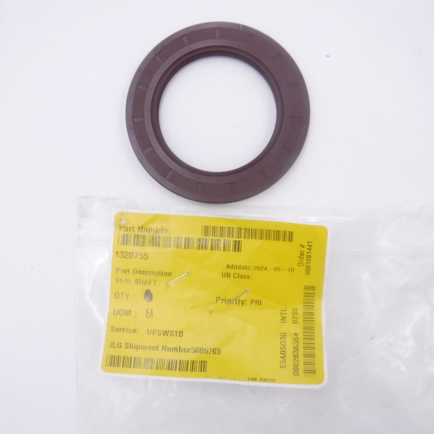 Genuine OEM JLG 1320755 Seal Shaft fits G12-55A Prior to SN 0160045636