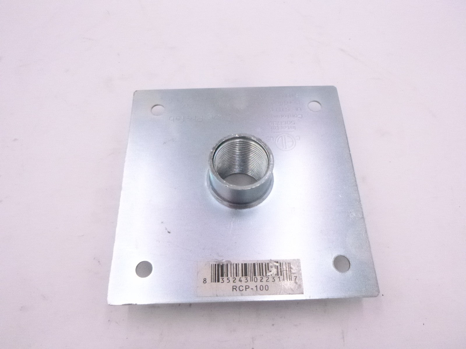 Orbit RCP-100 Galvanized Steel Roof Coupling Plate 6" x 6" x 1" DIA