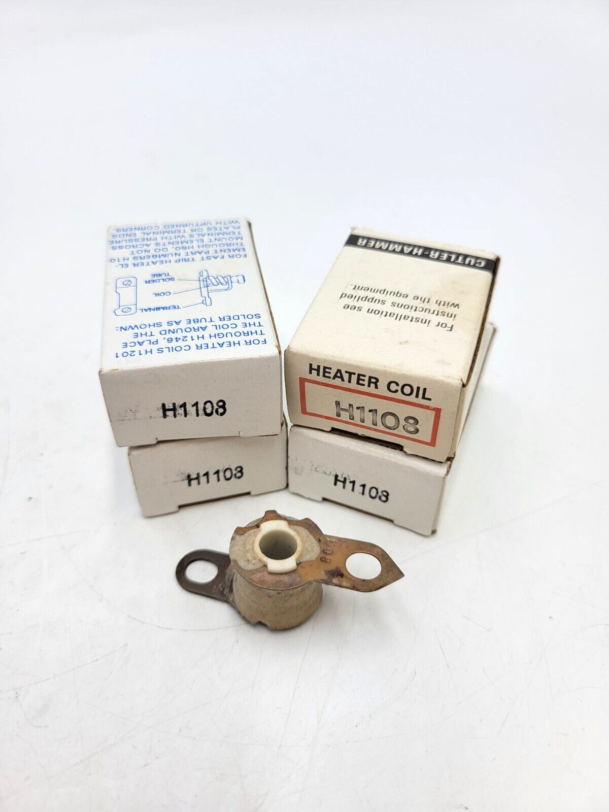 4Pc Set Eaton H1108 Thermal Overload Heating Element Rated for .329-.506 Amps