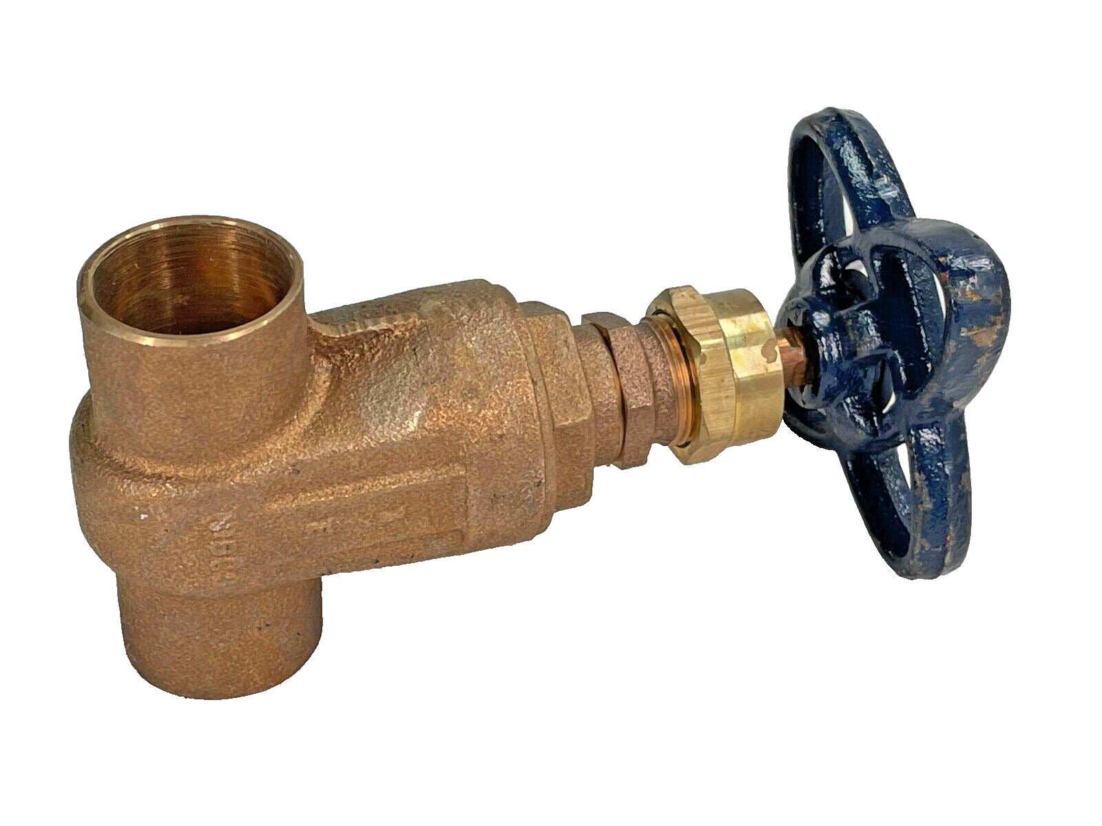 NIBCO S-113 Bronze Gate Valve 1" Solder Ends 125-SWP / 200-WOG Non-Rising Stem