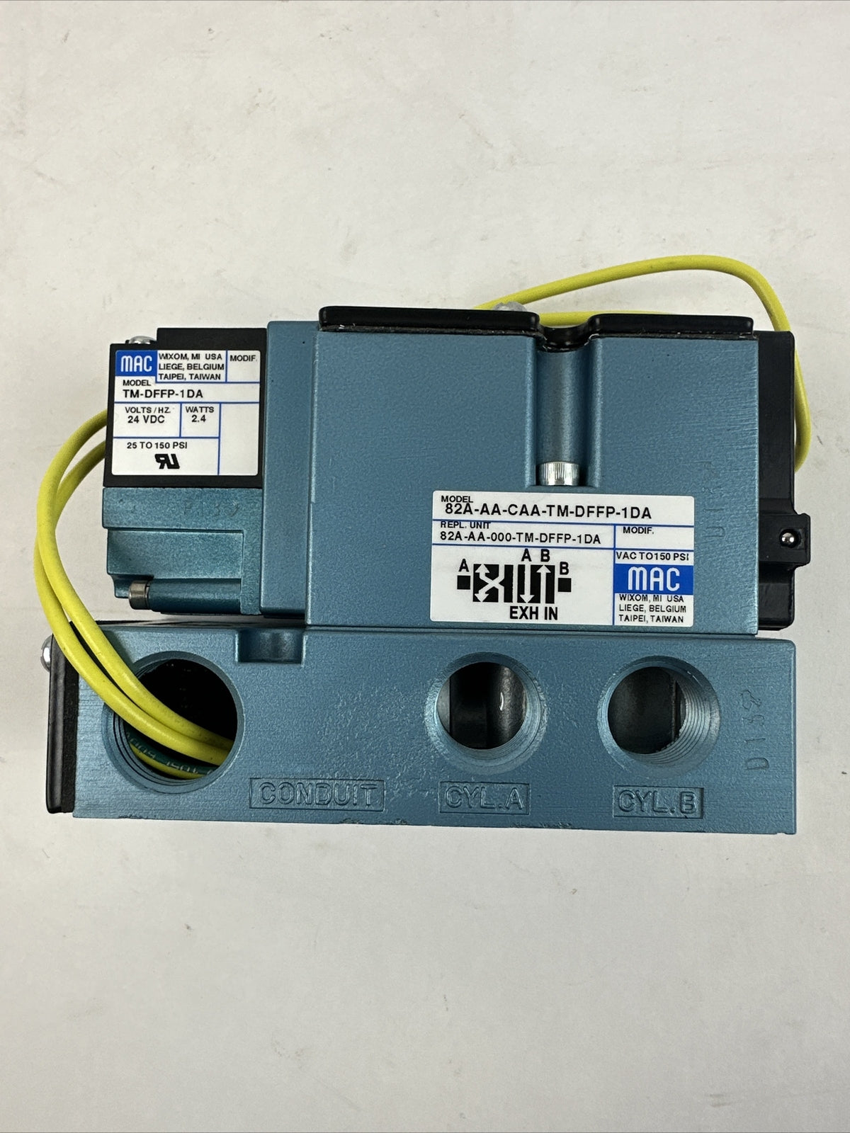 MAC 82A-AA-CAA-TM-DFFP-1DA SOLENOID VALVE 150PSI TM-DFFP-1SA 24VDC 2.4W