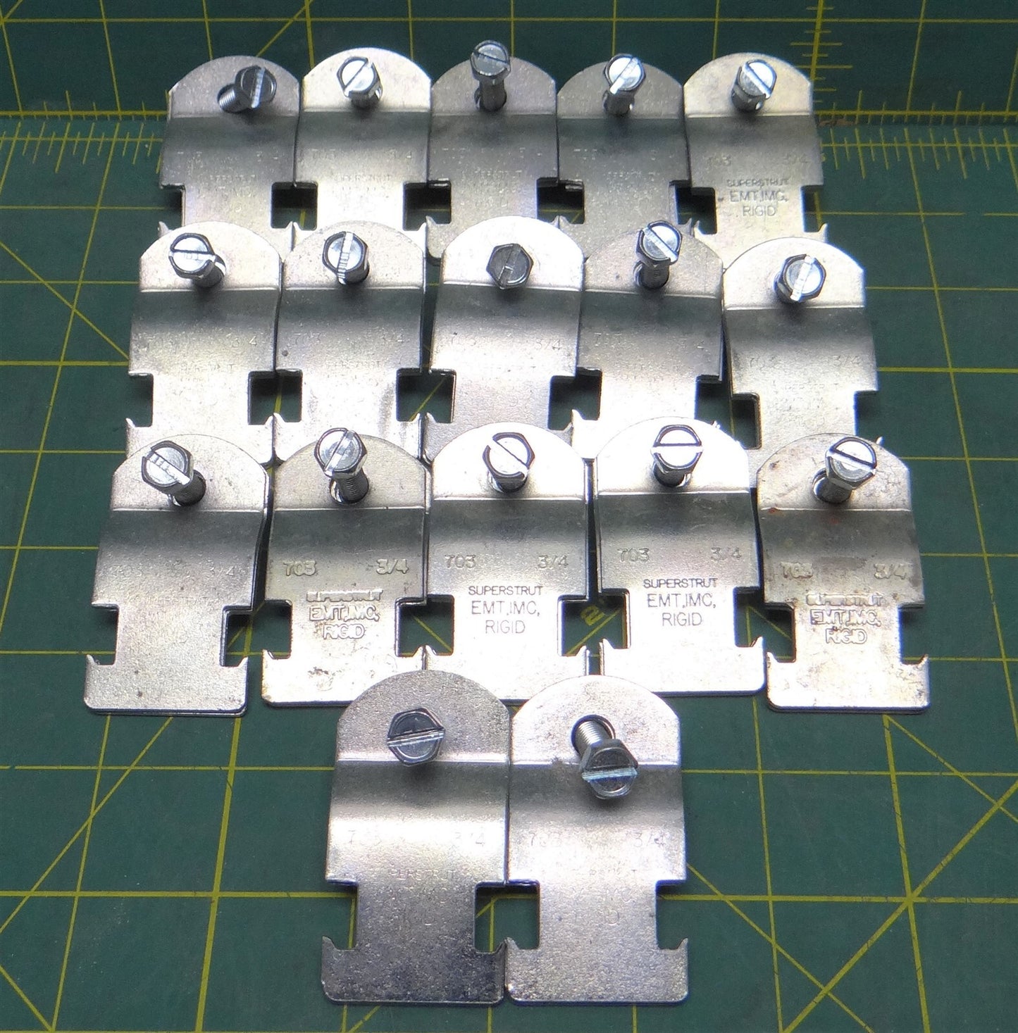 (17) Superstrut 2-Piece Rigid/IMC/EMT Conduit Clamp ElectroGalv Finish 3/4" 14ga