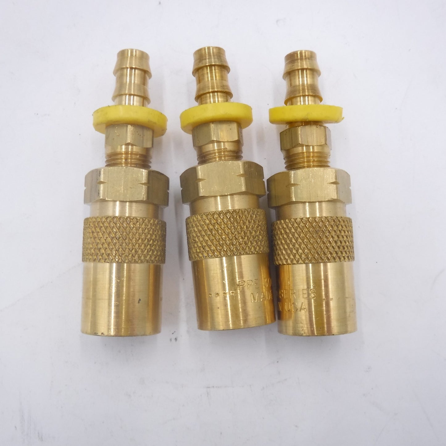 3 Pack 1/2" Hose Insert x 1/2" Quick Connect PPE 300 Series Brass Hose Coupler