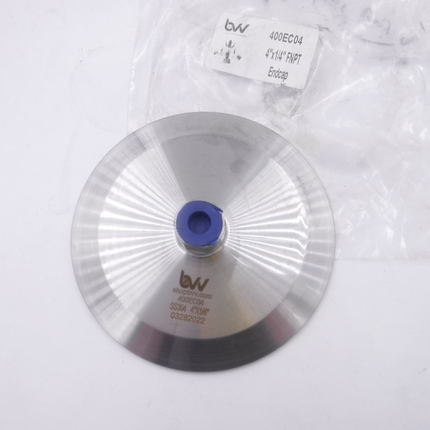 BVV 400EC04 4" x 1/4" FNPT End Cap 304 Stainless Steel