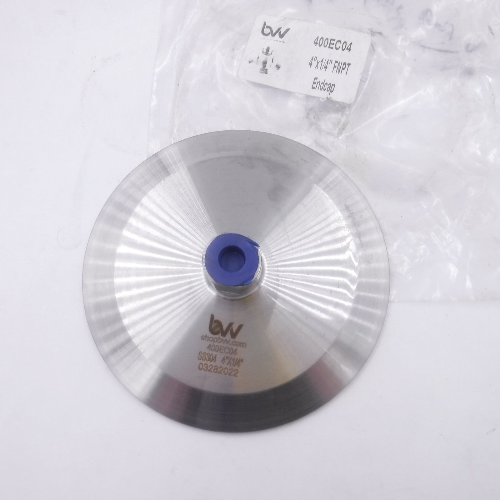 BVV 400EC04 4" x 1/4" FNPT End Cap 304 Stainless Steel