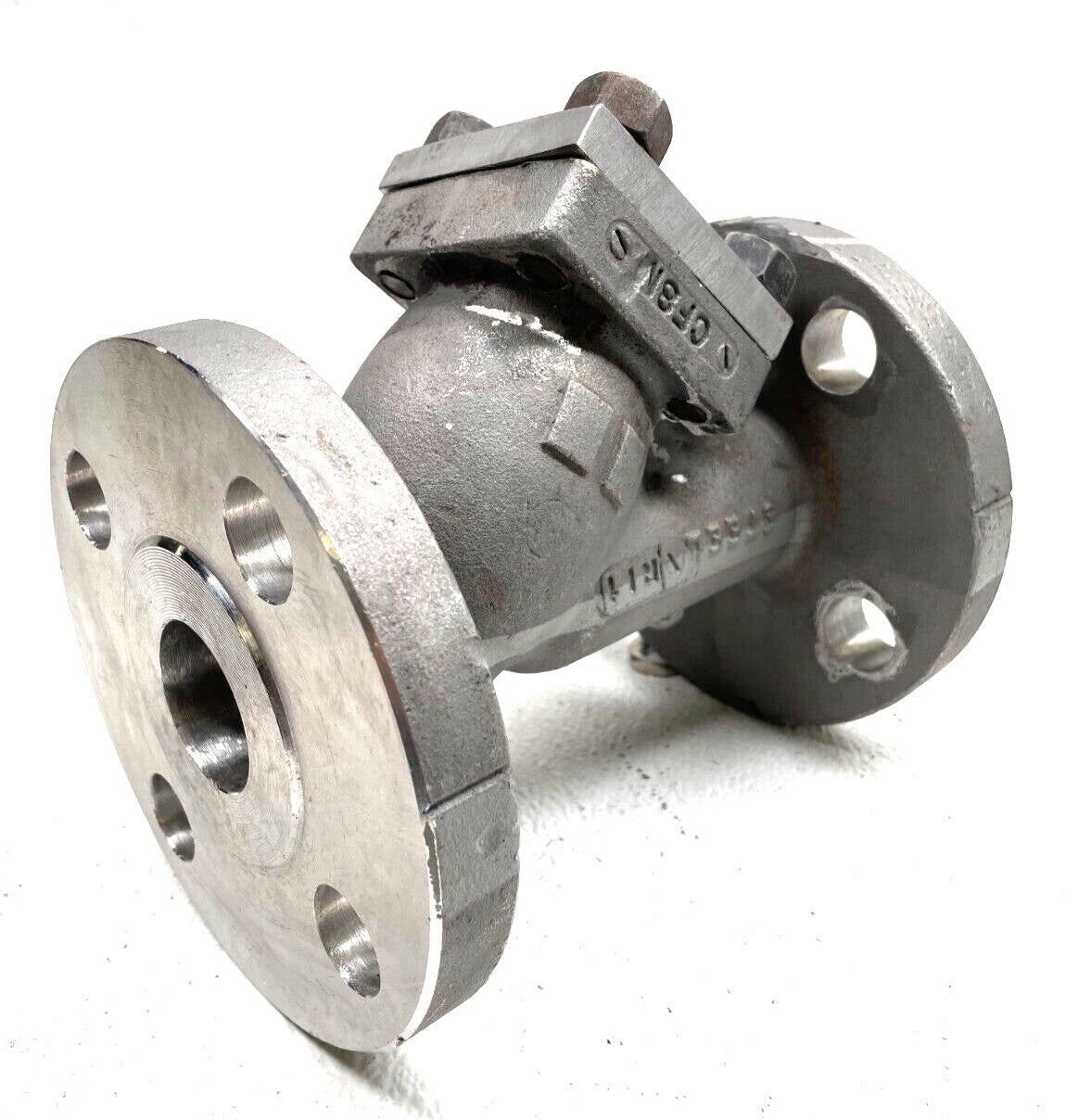 MUELLER Stainless CF8M Y Strainer 1-1/2" Class 150 Flanged 1/8" Perf w/ 30-Mesh