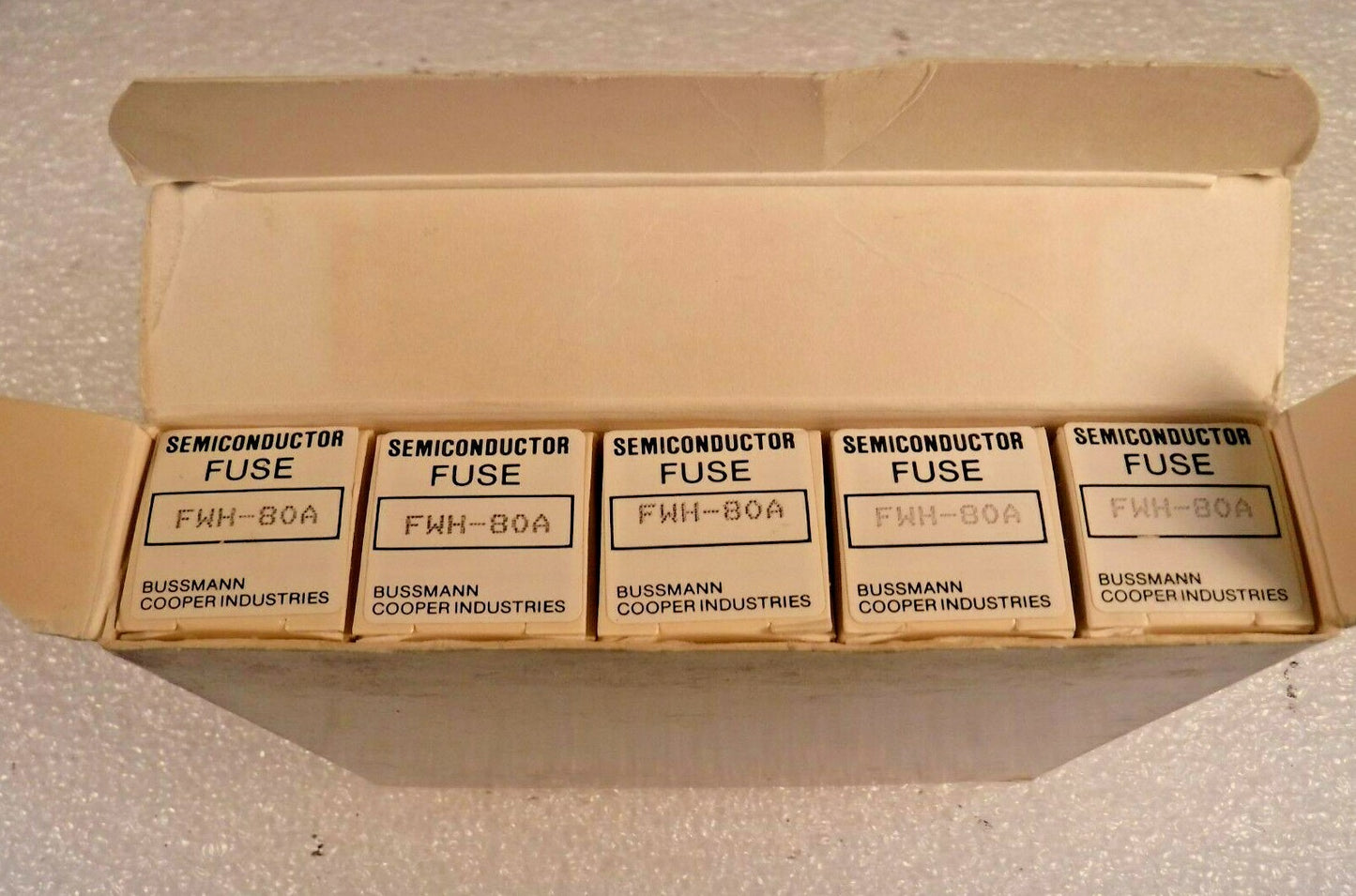 Bussmann Cooper FWH-80A Semiconductor Fuse (Lot of 5) "NEW"