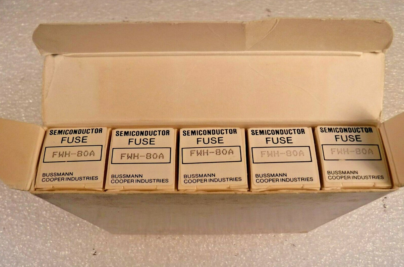 Bussmann Cooper FWH-80A Semiconductor Fuse (Lot of 5) "NEW"