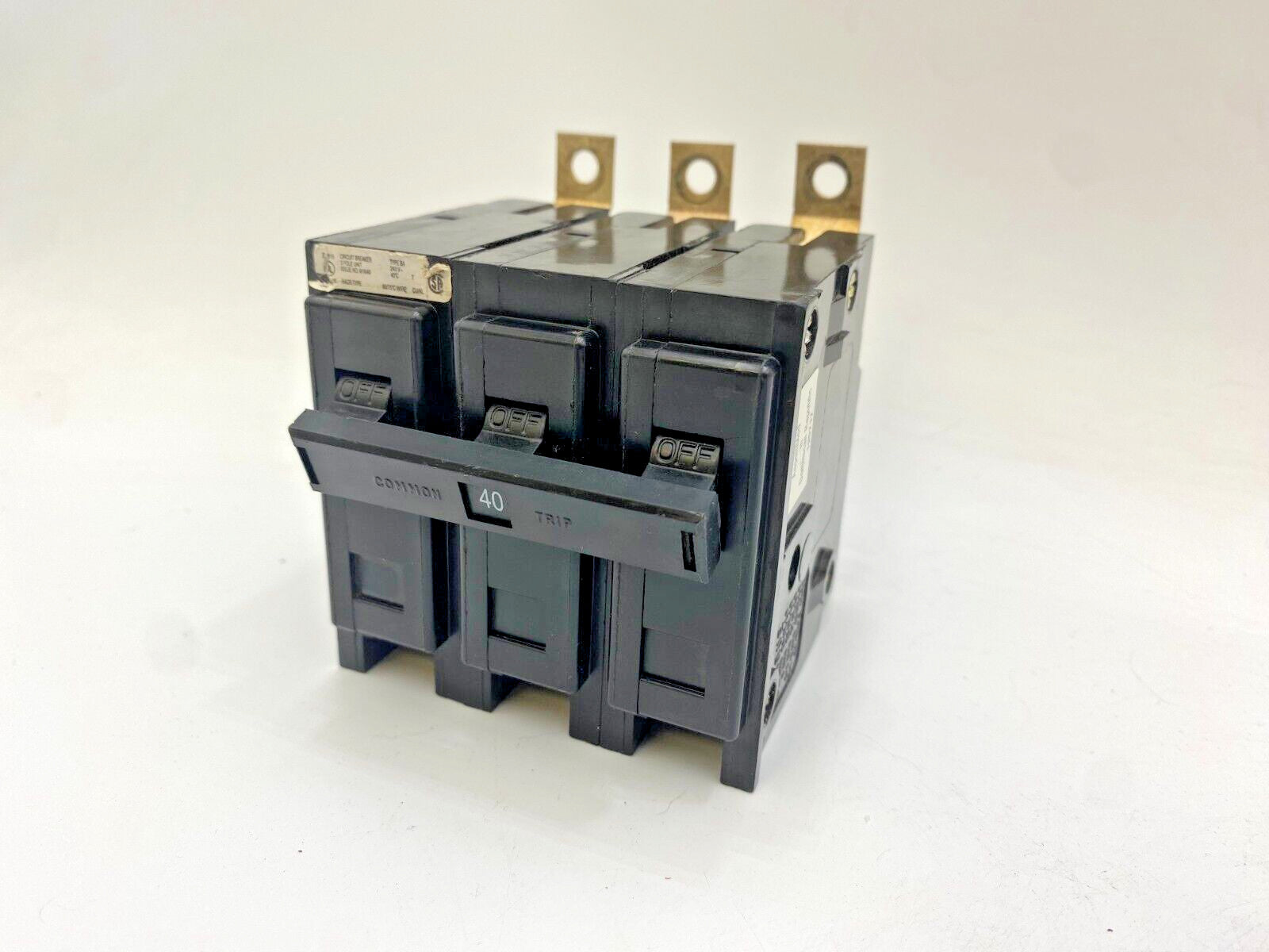 Eaton BAB3040H Bolt-On Circuit Breaker 40A 240V 10kA 3P 3PH BAB 40 AMP 240 Volt