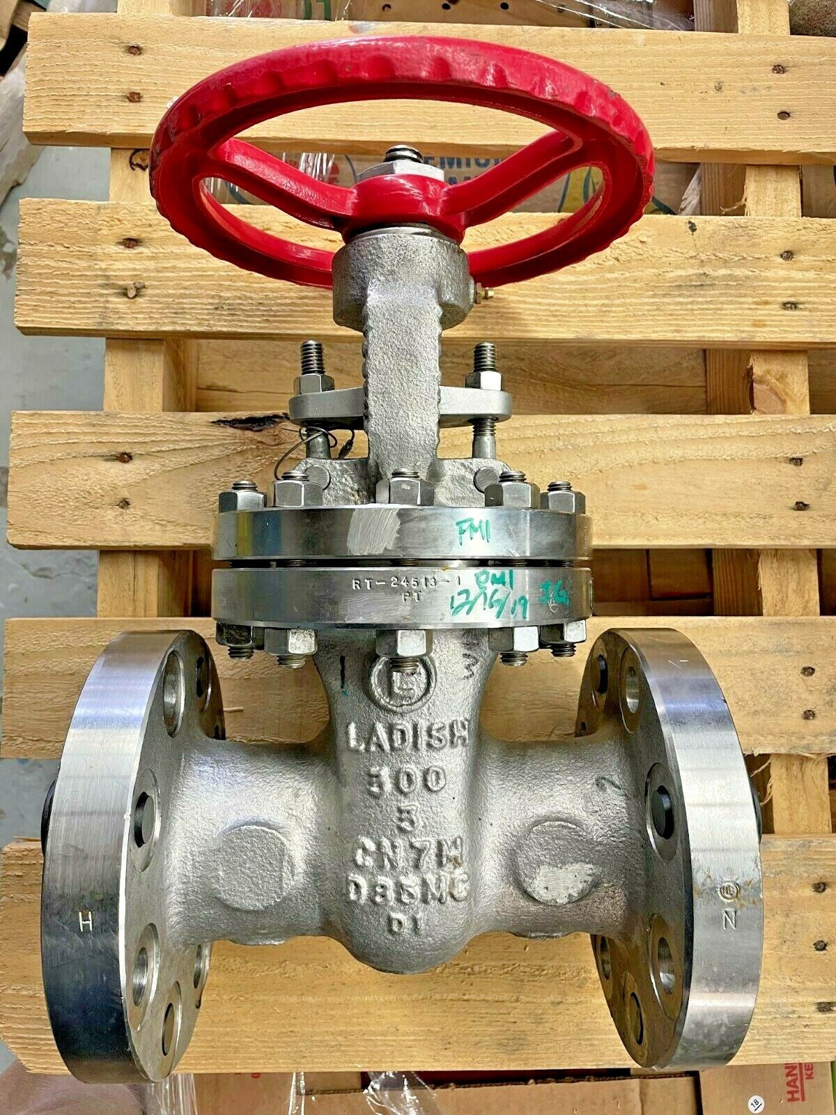 LADISH 8375 Gate Valve 3" Class 300 RF Flange CN7M ALLOY 20 B16.34 API603