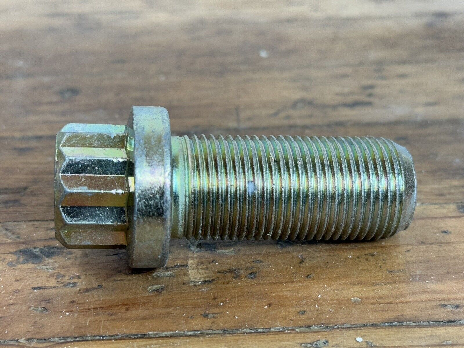 (Lot of 10) 7/8-14 x 2 Fine 12-Point Flange Screw Zinc Darling Bolt