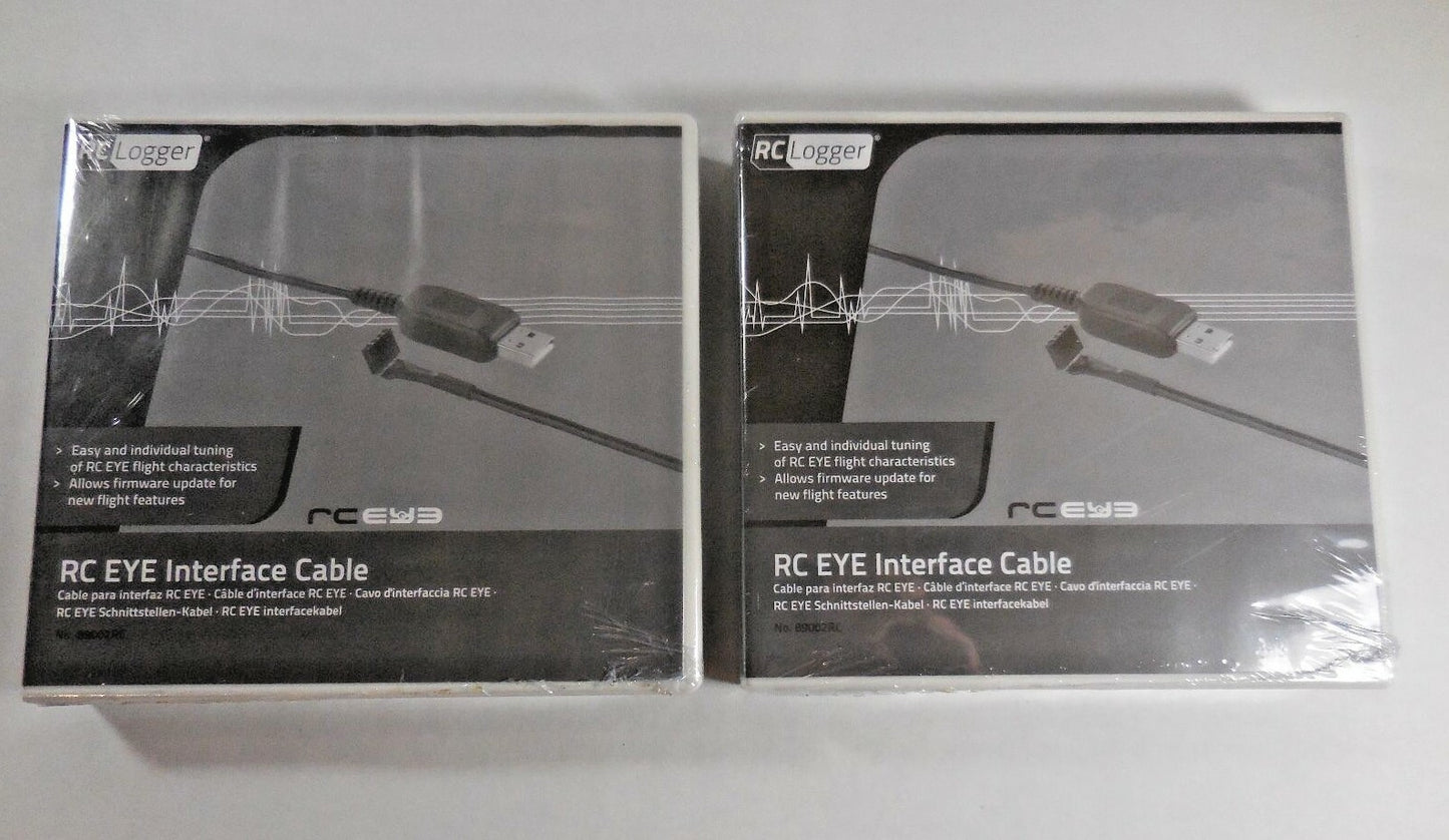 RC Logger 89002RC RC EYE Interface Cable (Lot of 2) "NEW"