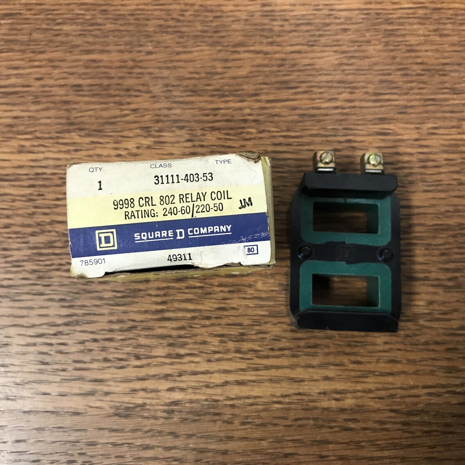 NOS Square D 31111-403-53 9998 CRL 802 Relay Coil 240/60 220/50