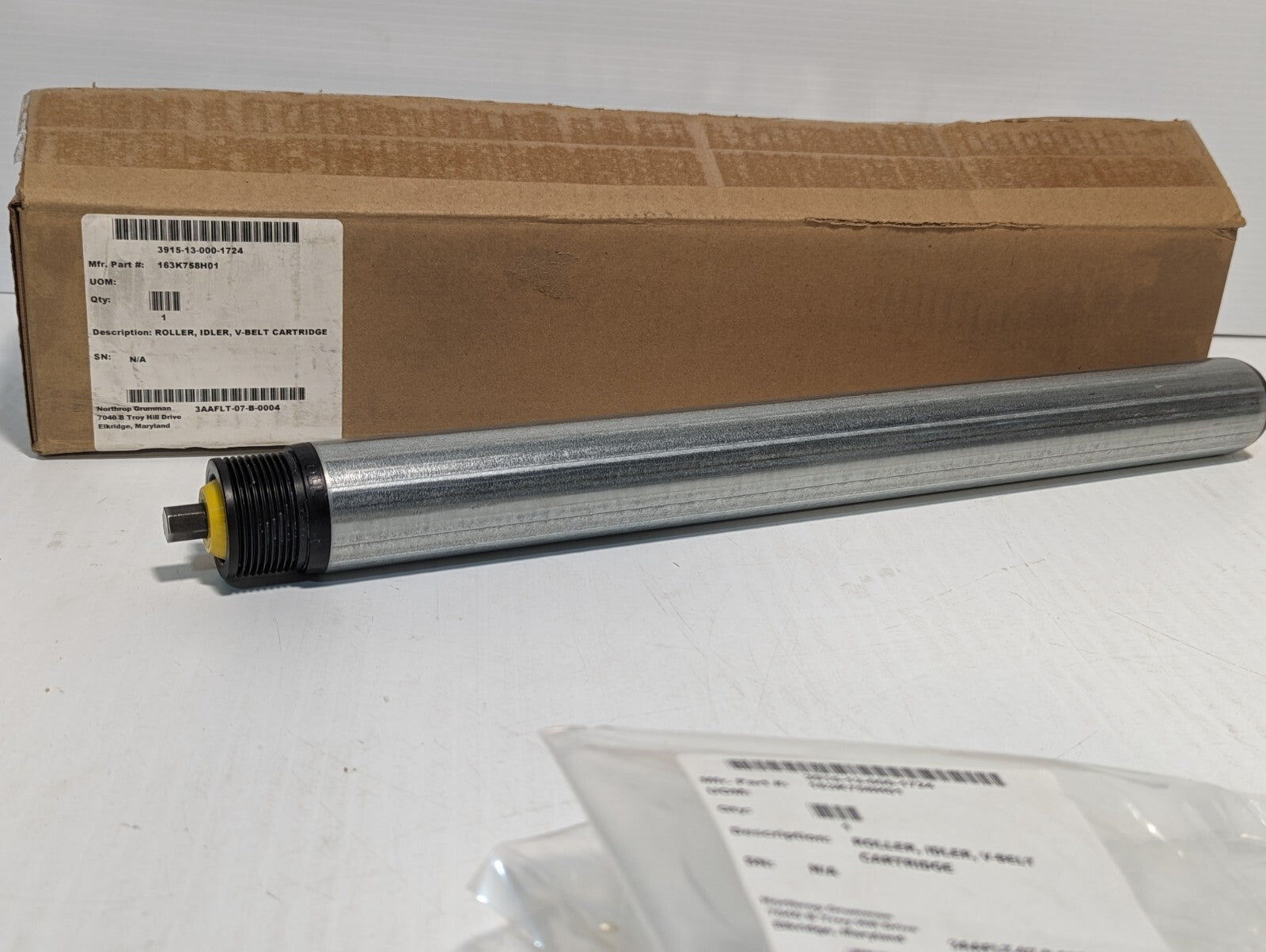 Interroll 3915-13-000-1724 163K758H01 Idler Roller w/V-Belt Cartridge -Free Ship