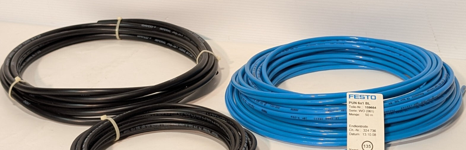 Festo PUN 6x1 BL 50m, Dayco Imperial Poly-Flo 66-P-3/8 as shown in photos