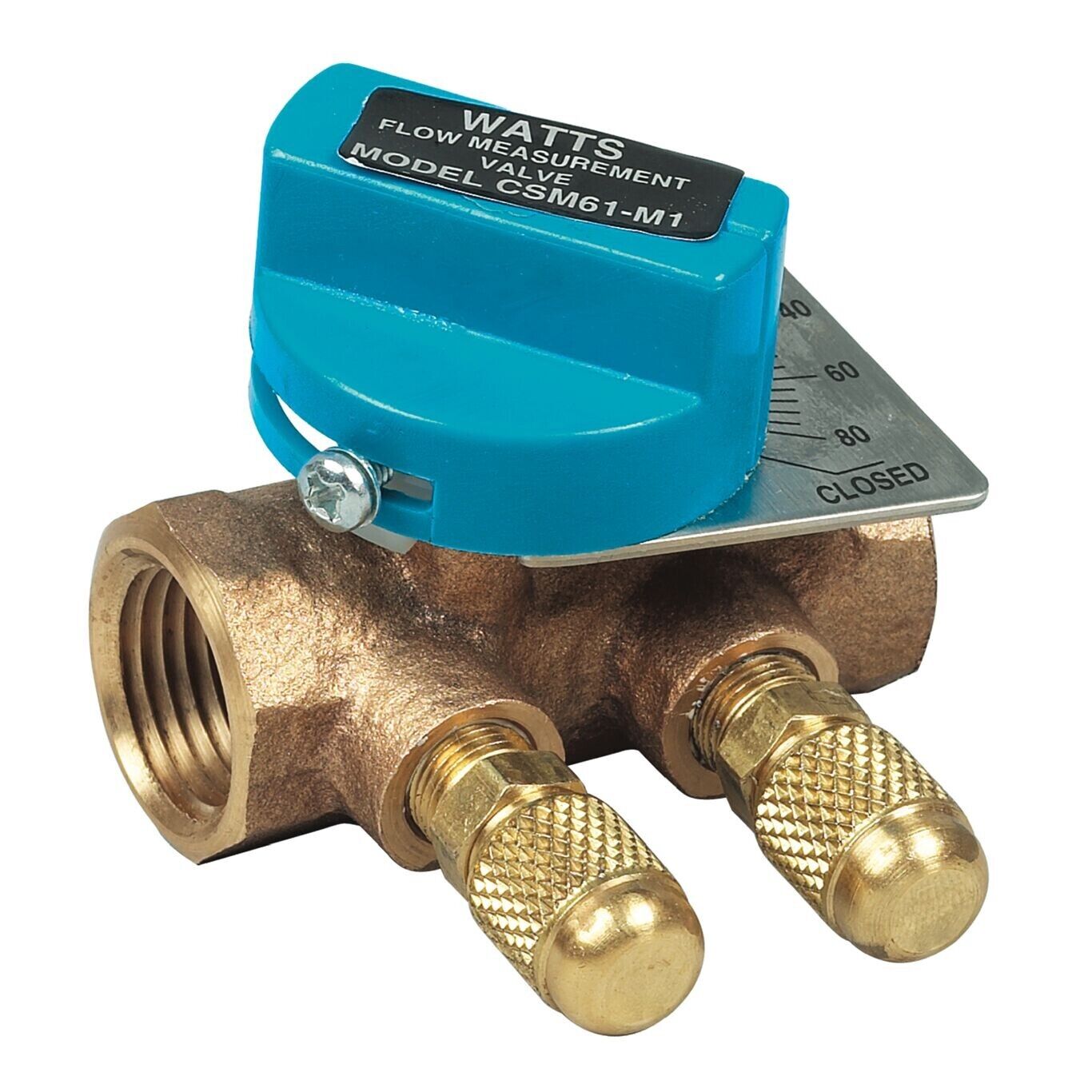 WATTS PN: 0856736 Model: CSM-61-M1-T, 1/2" NPT Flow Measurement Valve, Brass
