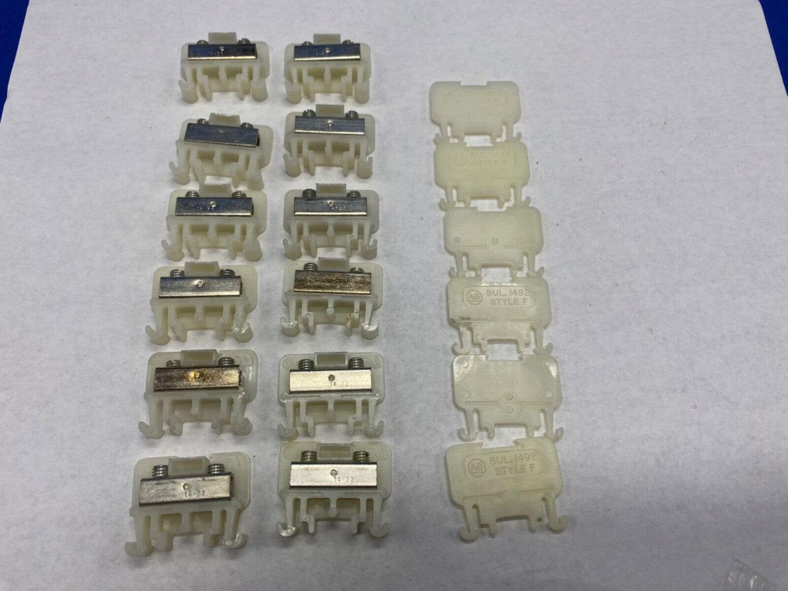 Allen Bradley terminals bulk lot qty 12 pieces, 1492 style F natural color