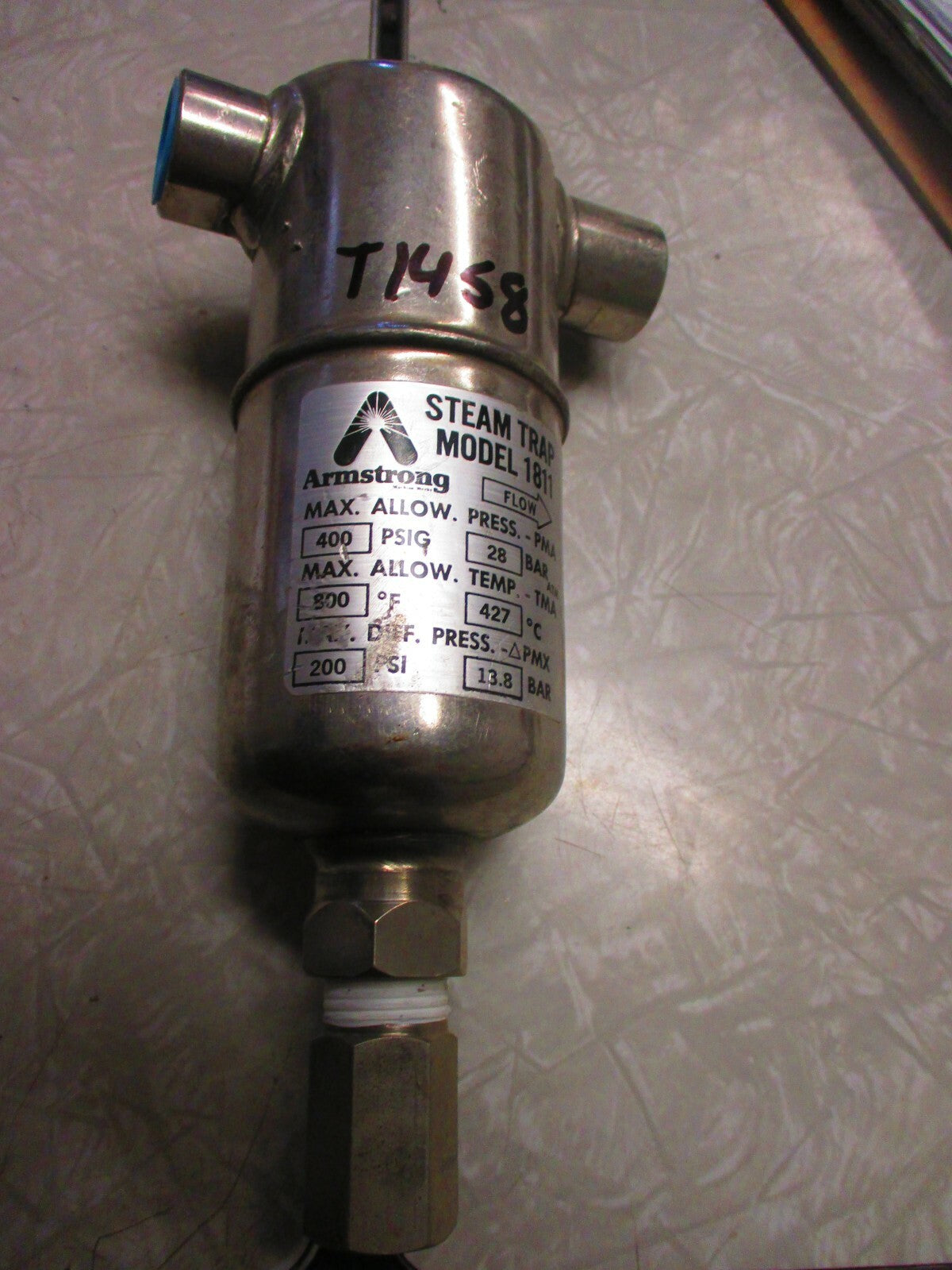 ARMSTRONG 1811 | 1/2" SW x FNPT Inverted Bucket Steam Trap w/ Pop Drain | 304SS