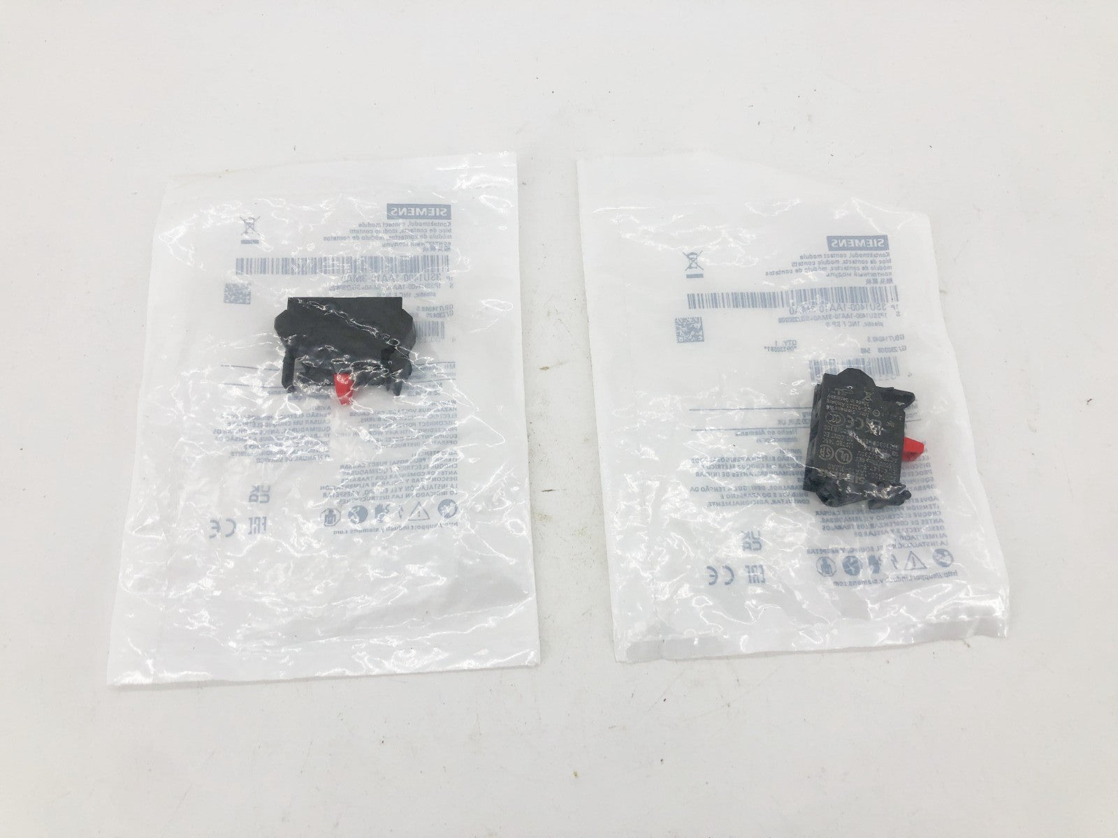 Lot of 2 New Siemens 3SU1400-1AA10-3MA0 Contact Module