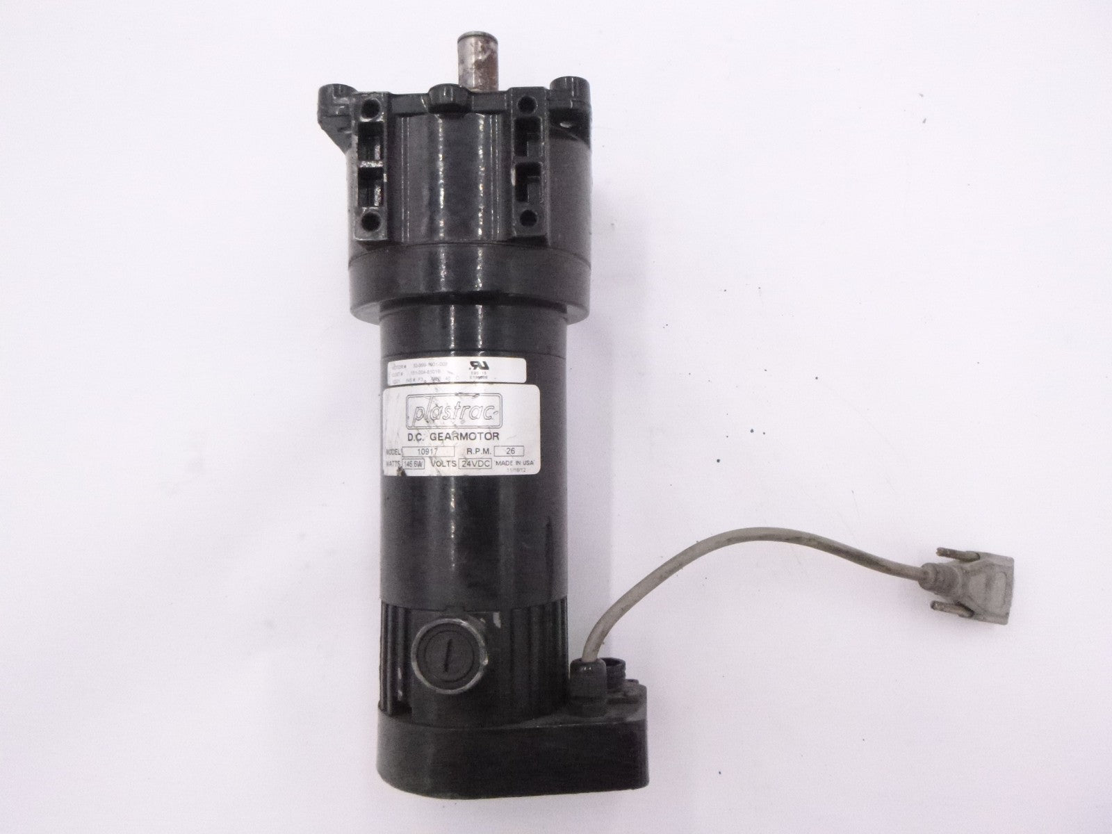 Plastrac DC Gearmotor 26RPM 146.6W 24V for Plastrac Color Blender Feeder