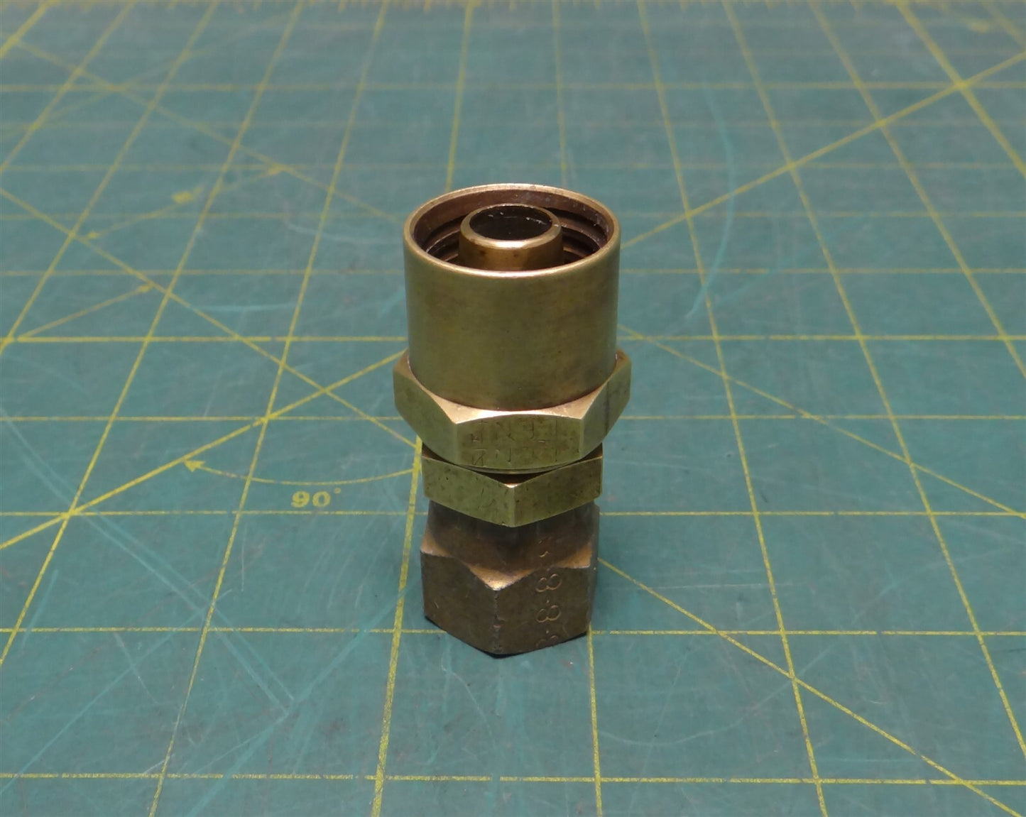 Lenz 3/4"-16 Steel SAE Swivel Inverted Flare to 1/2"OD Brass Hose Fitting
