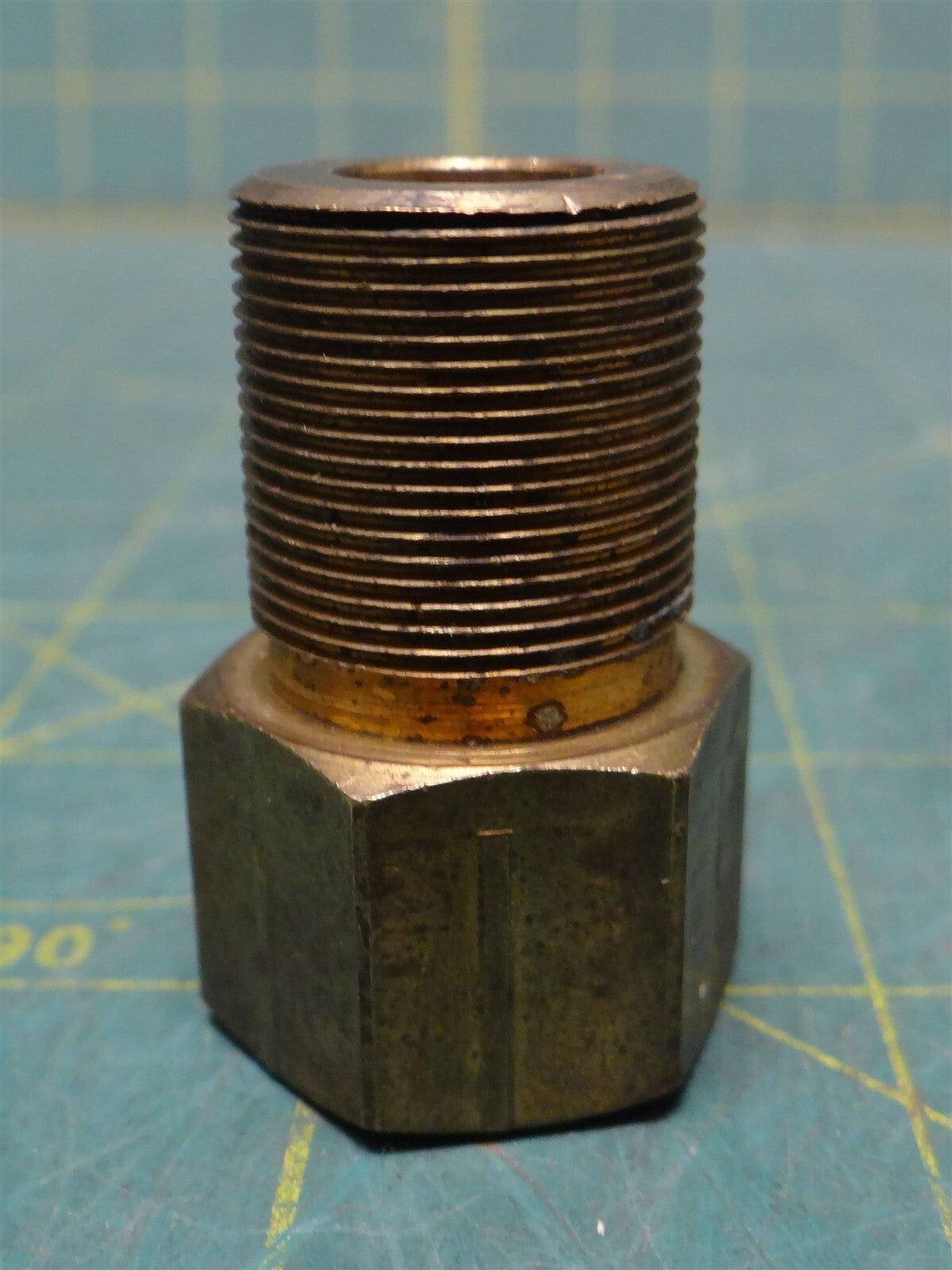 Pipe Fitting Adapter 1/2" Female BSPP X 3/4" Male BSPP 1-1/2" L 1/8" Hex W Brass