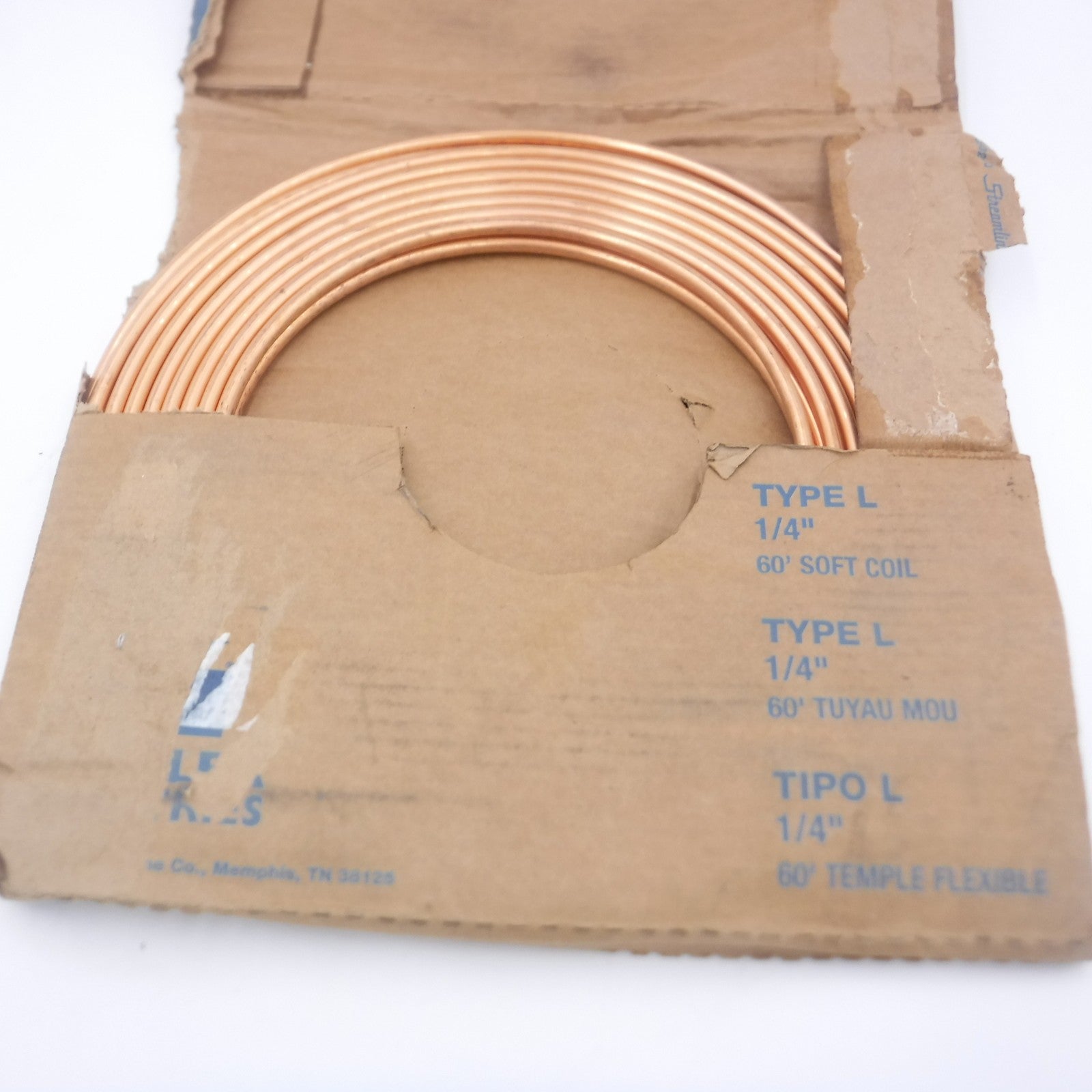 1/4" x 60' Streamline Copper L-Tubing Coils CTL6002