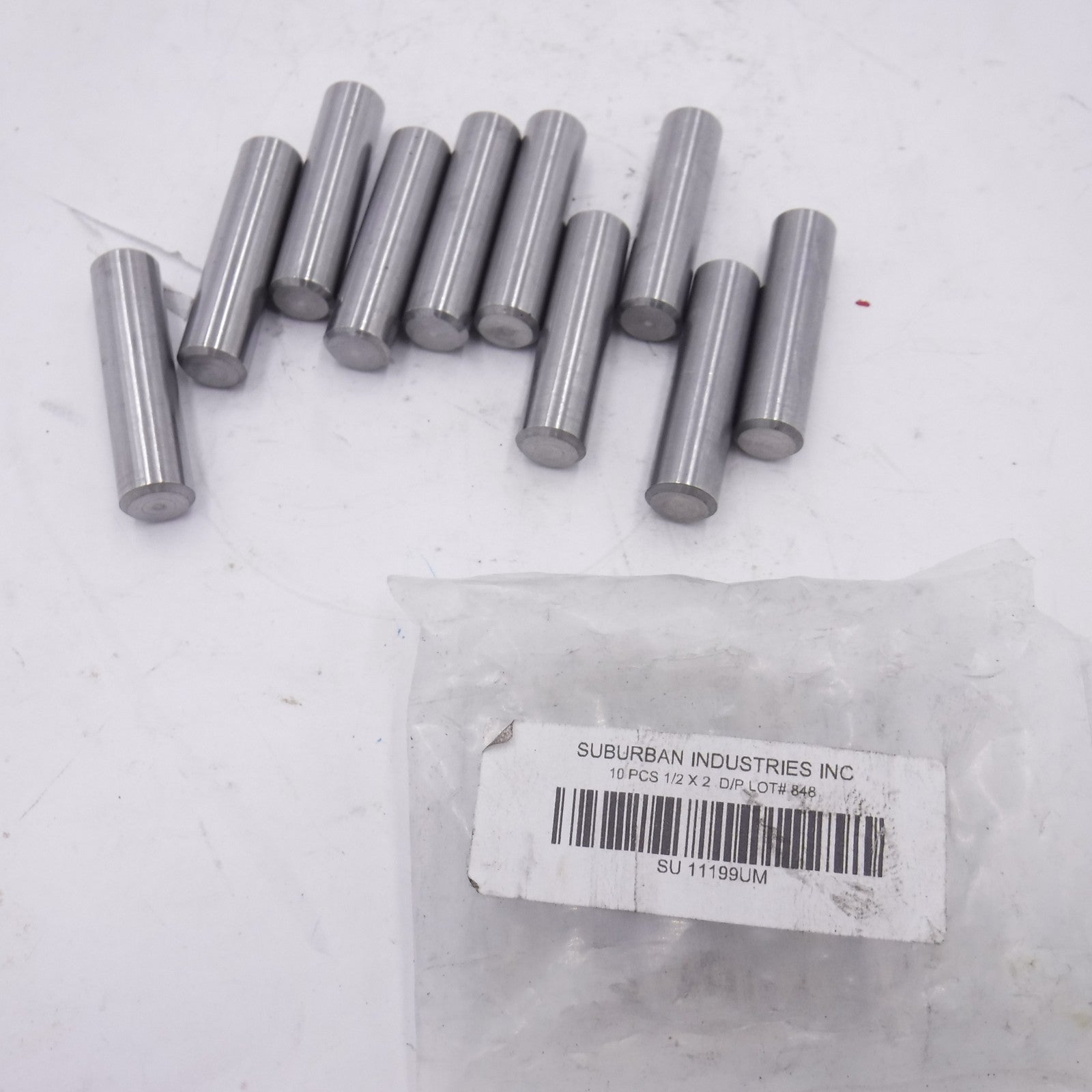 10 Pack Suburban Industries 1/2" X 2" Dowel Pin Unhardened 11199UM