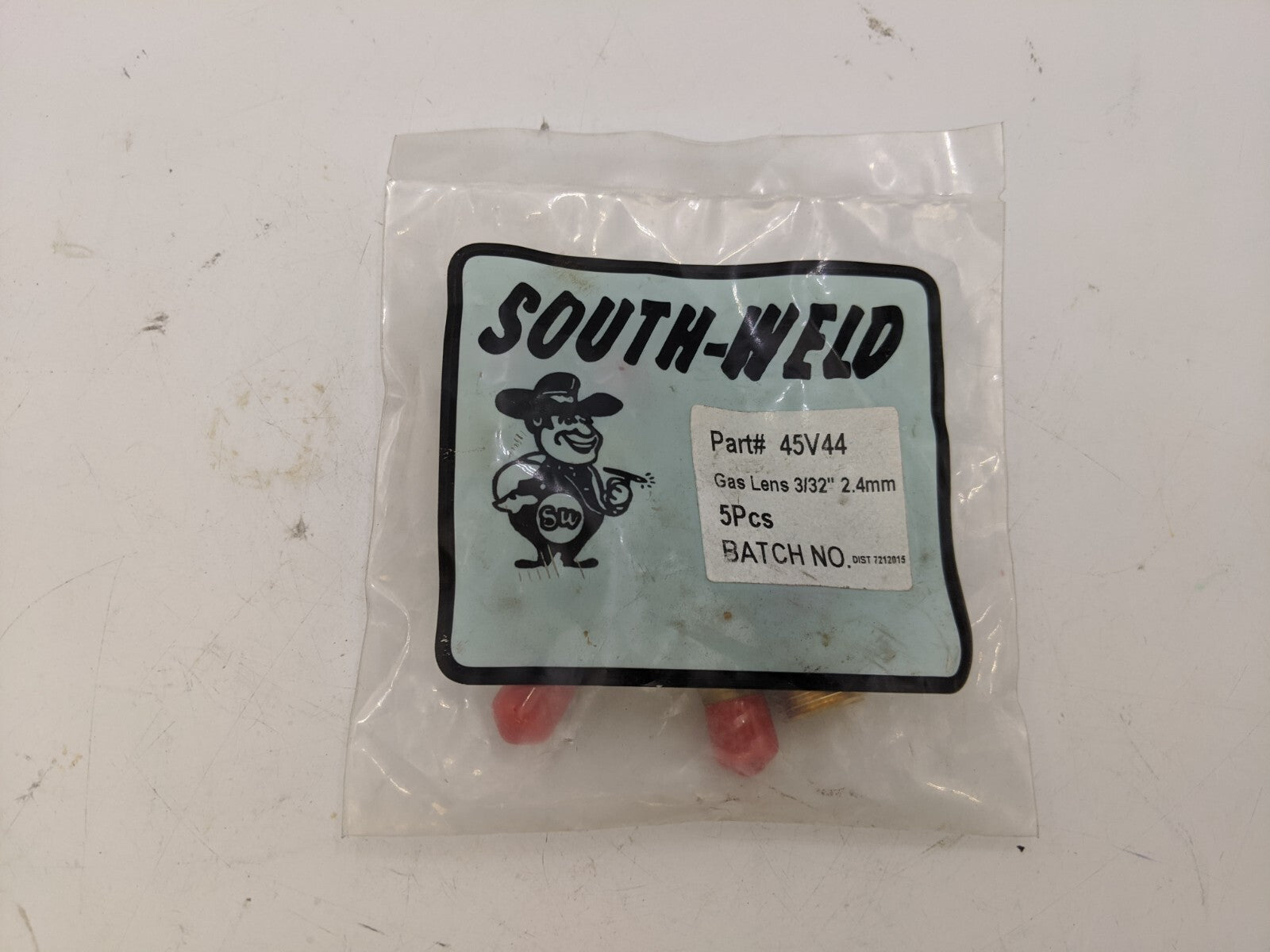 5 Piece South-Weld 45V44 Gas Lens 3/32" 2.4mm Welding Equipment NOS