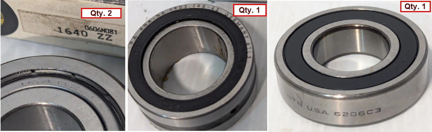 Lot of 4 Bearings - Various Sizes and Manufacturers, See Description -Free Ship