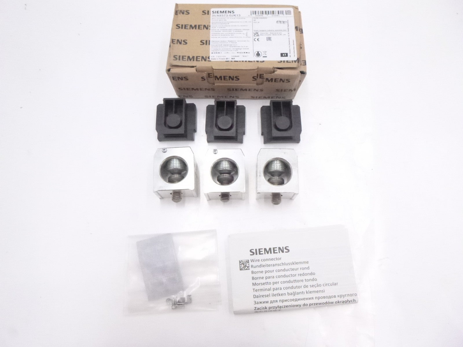 3PC Siemens Sentron Wire Connector 3-Pole 1AWG to 600kcmil 3VA6 400/600A