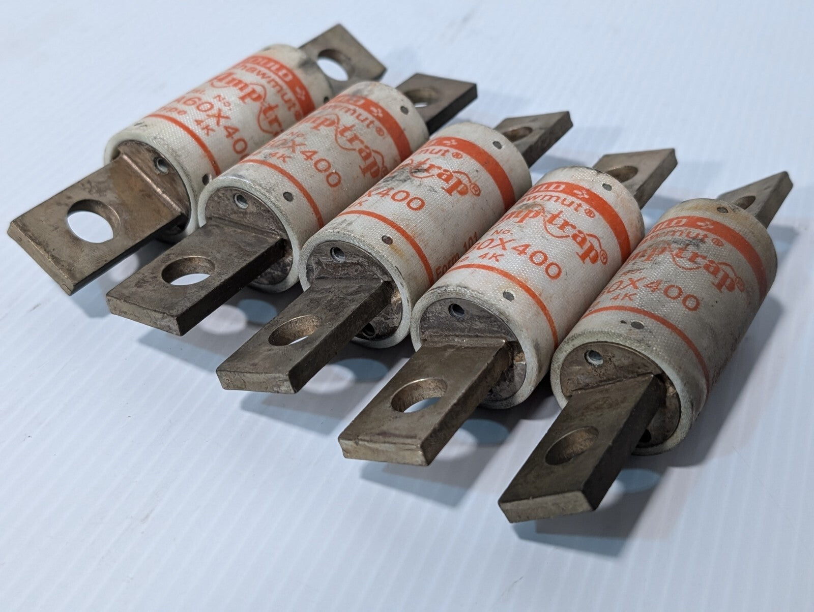 Lot of 5 Gould Shawmut A60X400 Fuses, 4K, 400A, 600VAC & Returns