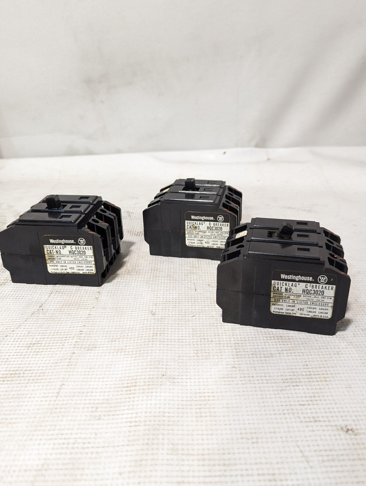 Westinghouse HQC3020 Circuit Breaker, 20A, 240VAC, 3-Pole