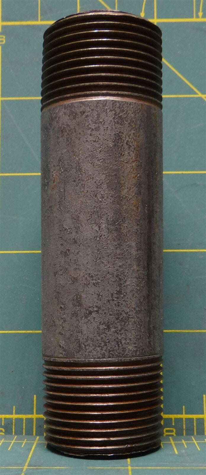 1" D x 1" D x 4-1/2" L Hot Dipped Galvanized Pipe Nipple, Fitting, Connector