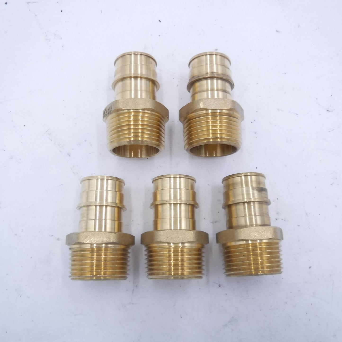 5 Pack 1" Pex A Expansion Barb x 1" Male NPT Brass Adapter