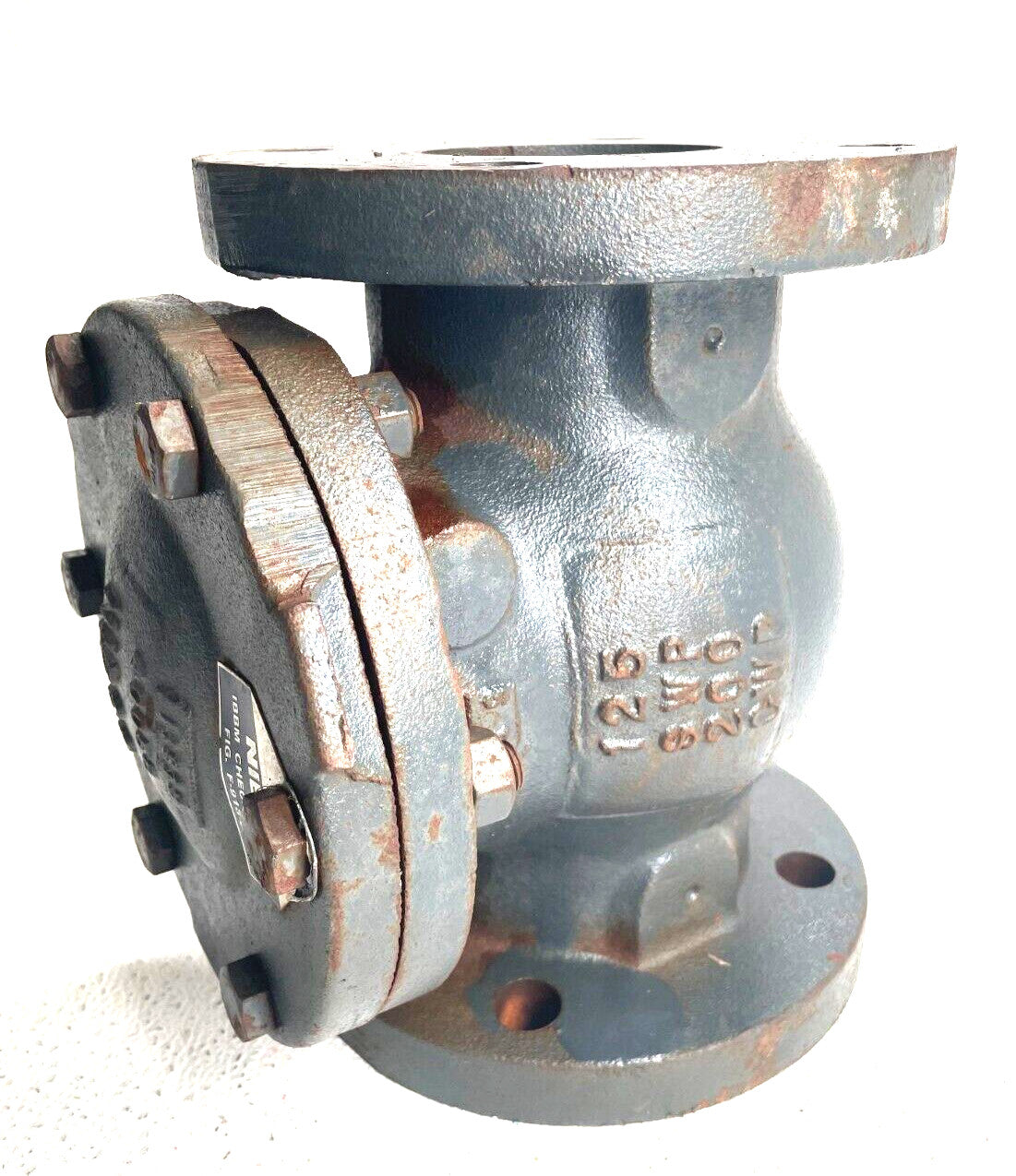 NIBCO F-918-B Swing Check Valve 3" 125-WSP 200-WOG Flanged Iron Body Bronze Trim