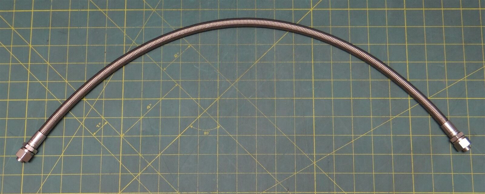 28" Weatherhead H24304 PTFE Hose SS Braid w/ 1/2" Duolok Compression Fittings
