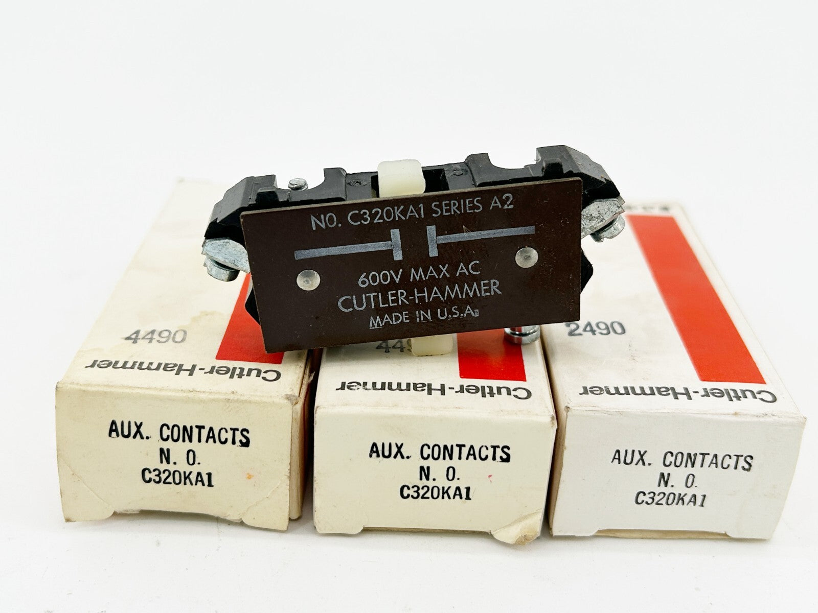 New Lot of 3 C320KA1 Cutler Hammer C320KA1 Auxiliary Contact 600V