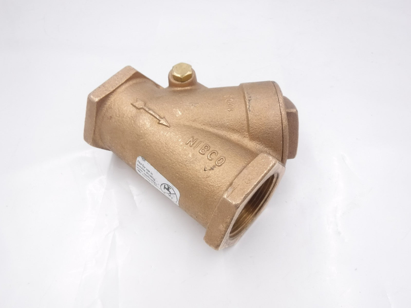 NIBCO 1-1/4"FNPT Regrinding Bronze Y-Pattern Check Valve T-413-Y NL7400B