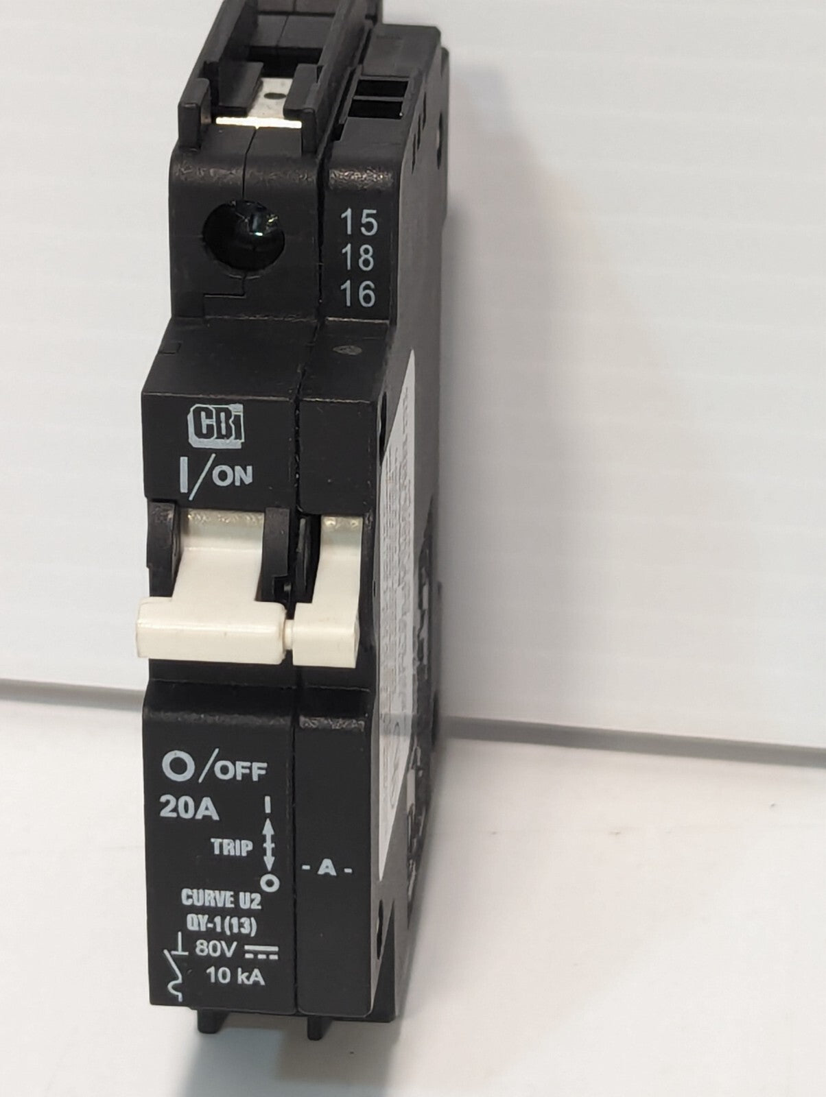 CBI QY-1(13) Circuit Breaker w/Trip Alarm, 20a, 1-Pole, 9926261920 - Free Ship