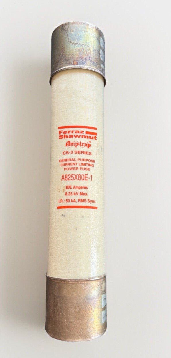 NEW MERSEN/FERRAZ SHAWMUT A825X80E-1 - 8.25KV 80E RATED POWER FUSE CS-3 SERIES
