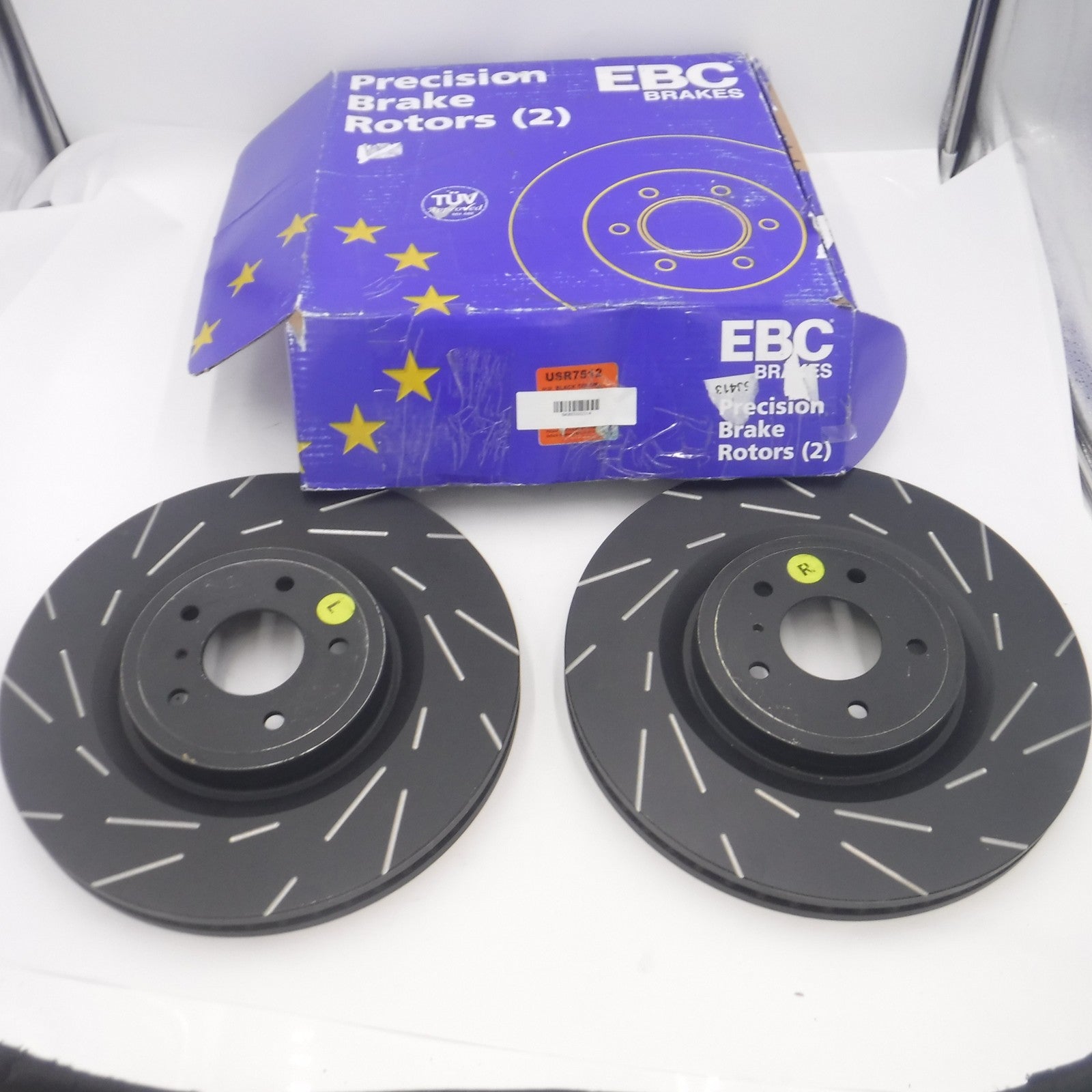 Pair of EBC Front Ultimax Slotted Rotors USR7512 For 2009-2020 Nissan 370Z