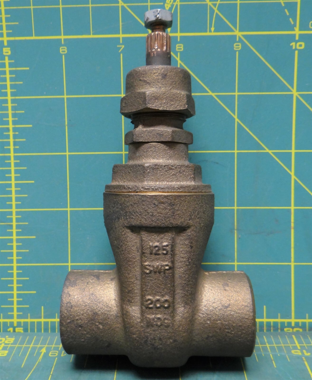 1-1/8" Unthreaded/Solder Non-Rising Stem Brass Gate Valve, 125 SWP 200 WOG 