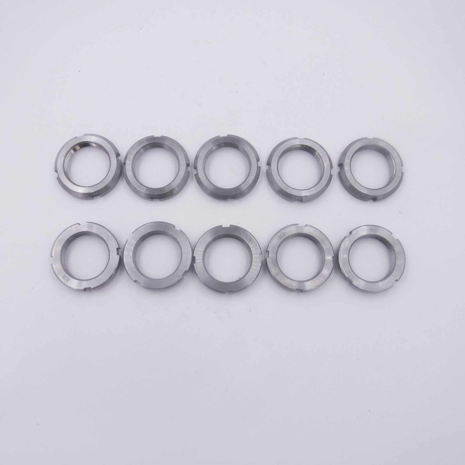 10 Pack SKF N08 Bearing Lock Nuts 1.563-18" Thread 2-1/4" OD 2" Face Dia Steel