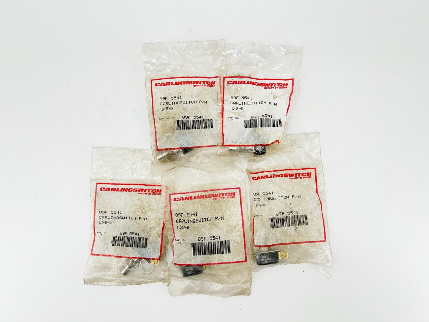 New Lot of 5 Carling Switch 895-5541 Pushbutton Switch SPST
