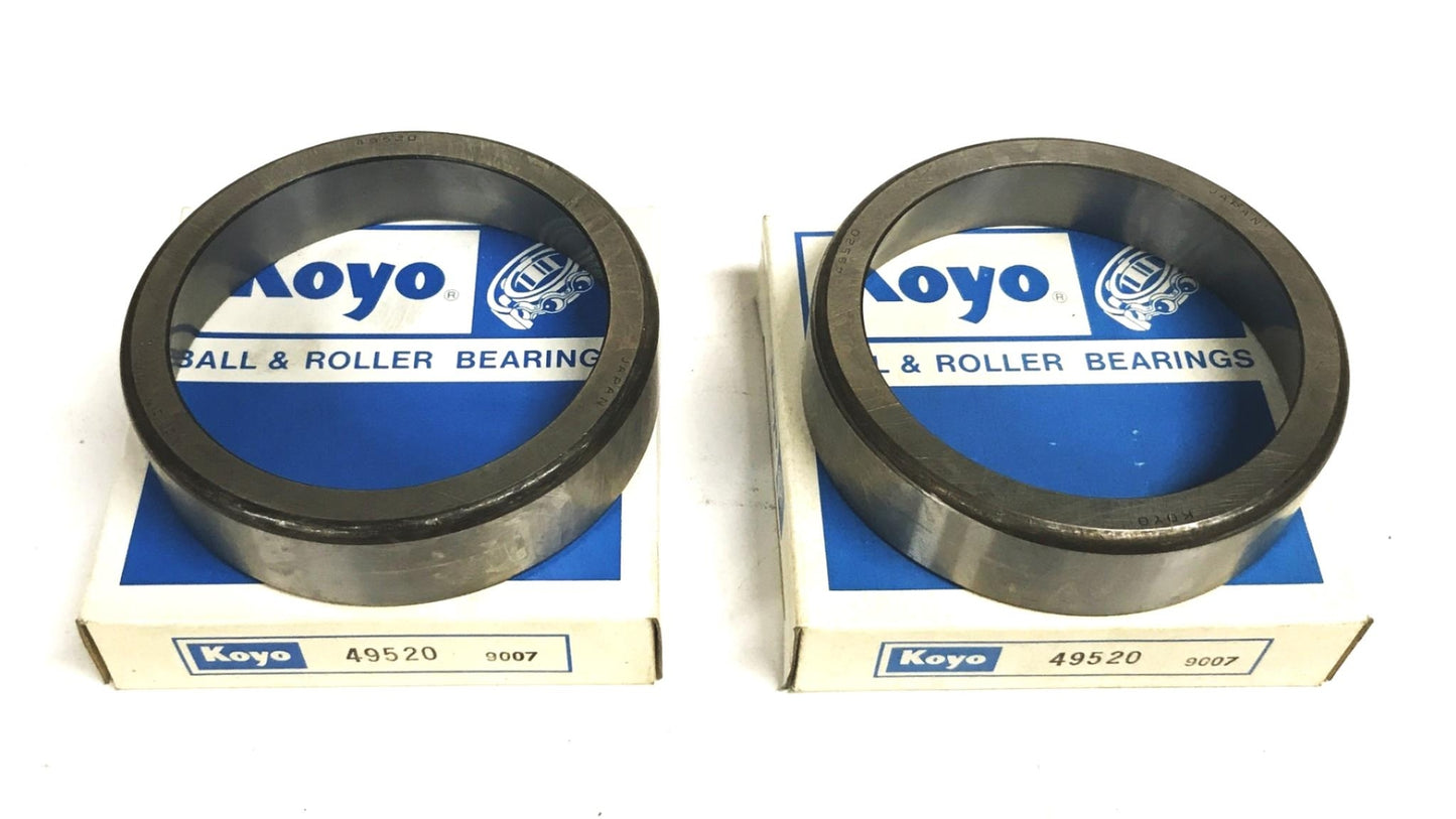 Koyo Tapered Roller Bearing Cup 49520 [Lot of 2] NOS