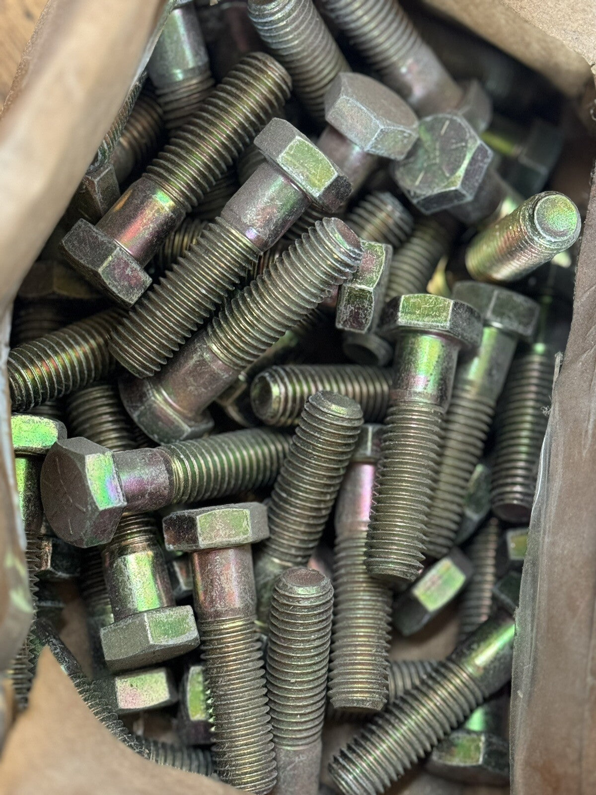 (20) 5/8"-11 X 2-1/2" Grade 8 Hex Head Cap Screw Bolt Yellow Zinc Plated Coarse