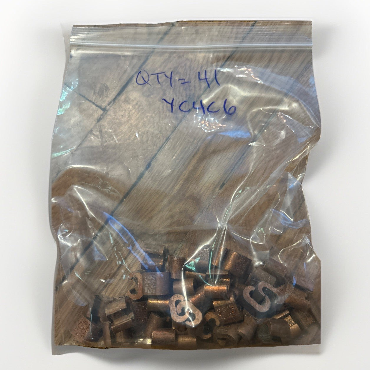 *QTY 41* Burndy YC4C6 C-Shape Copper Crimpit Connector 6 SOL-6STR.       P9