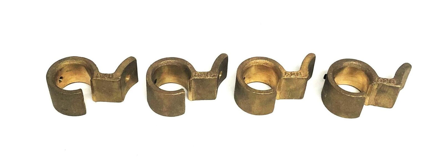 Unbranded Brass Tube Bracket 1X2.09 Inch [Lot of 4] NOS
